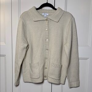 Tog Shop Elegant Cream Button-Up Cardigan